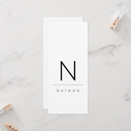 モダンブラック&ホワイト結婚ズゲスト座席表 招待状 (正面/裏面インサイチュ)