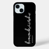 モダンブラック＆ホワイト オーダーメイド 本好きのためのギフト Case-Mate iPhoneケース (裏面)