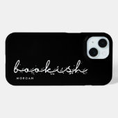 モダンブラック＆ホワイト オーダーメイド 本好きのためのギフト Case-Mate iPhoneケース (裏面 (横))