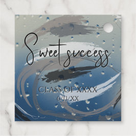 モダンブラック, ホワイト & グレイ ブラシストローク 成功 フェイバータグ