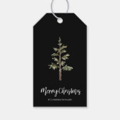 モダンブラック メリークリスマス ギフトタグ (正面)
