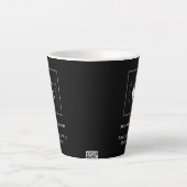 モダンブラック ロゴ追加 ビジネス マーケティング カフェラテマグ (正面)