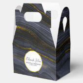 モダンブラック&金ゴールドアガテストーン抽象芸術結婚ズ フェイバーボックス (オープン)