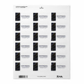 モダンブラック&金ゴールドアガテストーン抽象芸術 ラベル (フルシート)