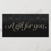 モダンブラック&金ゴールドサロンスパギフト券 (正面)