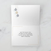 モダンブラック&金ゴールドホリミニマルディバウブル カード (内部)