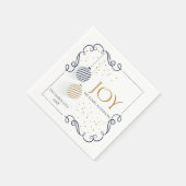 モダンブラック&金ゴールドホリミニマルディバウブル スタンダードカクテルナプキン (角)