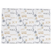 モダンブラック&金ゴールドホリミニマルディバウブル ラージペーパーバッグ (裏面)