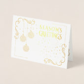 モダンブラック&金ゴールドホリミニマルディバウブル 箔カード (正面)