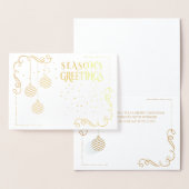 モダンブラック&金ゴールドホリミニマルディバウブル 箔カード (ディスプレー)