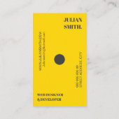 モダンブラック&金ゴールドミニマル名刺 名刺 (裏面)