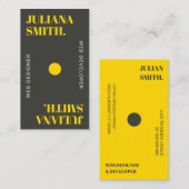 モダンブラック&金ゴールドミニマル名刺 名刺 (正面/裏面)