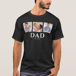 モダンブラック Dad Established 3 写真 Tシャツ