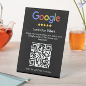 モダンブラック GoogleレビューカスタムQRコード 台座サイン (インサイチュ)