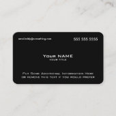 モダンブラック　QRコード 名刺 (正面)