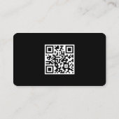 モダンブラック　QRコード 名刺 (裏面)