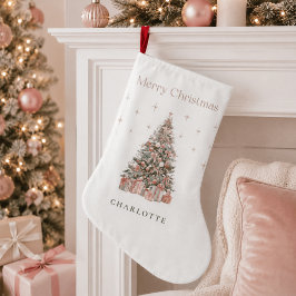 モダンブラッシュクリスマスツリー オーダーメイドストッキング ラージクリスマスストッキング