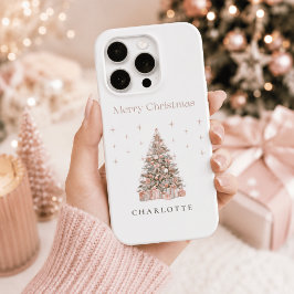 モダンブラッシュクリスマスツリー オーダーメイド ホリデー iPhone 15 PROケース