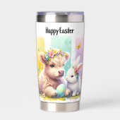 モダンブラッシュストロークイースターハイランドカウズ20oz 保温保冷タンブラー (正面)