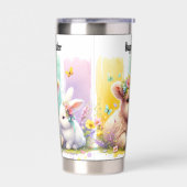 モダンブラッシュストロークイースターハイランドカウズ20oz 保温保冷タンブラー (左面)