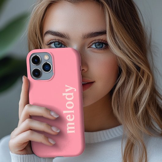 モダンブラッシュピンク名義iPhoneケース Case-Mate iPhoneケース