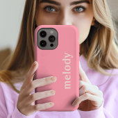 モダンブラッシュピンク名義iPhoneケース Case-Mate iPhoneケース