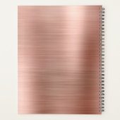 モダンブラッシンプルド金属バラ金ゴールドモノグラム プランナー手帳 (裏面)