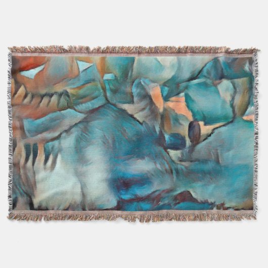 モダンブランケットと抽象芸術パターン スローブランケット (正面)