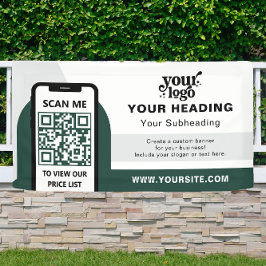 モダンブランディングプロフェッショナル広告のQRコード 横断幕