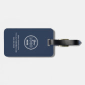 モダンブランディングミニマル海軍ブループロモロゴ ラゲッジタグ (裏面横)