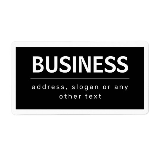 **モダンブランドまたは企業名** | 白黒 ラベル (正面)