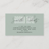 モダンブランド名のエレガント追加 名刺 (裏面)