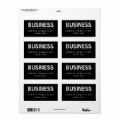 **モダンブランド名または企業名** | 黒と白 ラベル (フルシート)