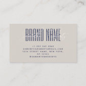 モダンブランド名をエレガントnavy blueに追加 名刺 (裏面)