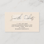 モダンブランド名をベージュエレガントに追加 名刺 (裏面)