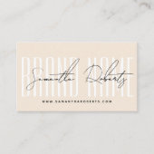 モダンブランド名をベージュエレガントに追加 名刺 (正面)