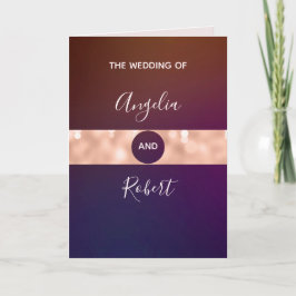 モダンブルゴーニュバラ金ゴールドスクリプト結婚写真 招待状