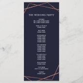 モダンブルゴーニュフローラネイビージオメト結婚リー プログラム (裏面)