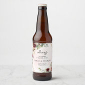 モダンブルゴーニュフローラ金ゴールド幾何学模様 ビールラベル (正面)