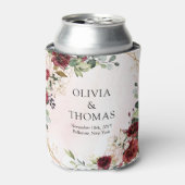 モダンブルゴーニュフローラ金ゴールド幾何学模様 缶クーラー (缶正面)