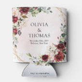 モダンブルゴーニュフローラ金ゴールド幾何学模様 缶クーラー (裏面)