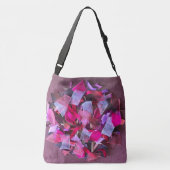 モダンブルゴーニューマゼンパフェイク紫3dリボン クロスボディバッグ (裏面)