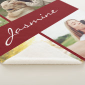 モダンブルゴーニュ写真コラージュ犬 シェルパブランケット (3/4)