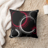 モダンブルゴーニュ白ブ絵を描ラシリングや輪 クッション (ブランケット)