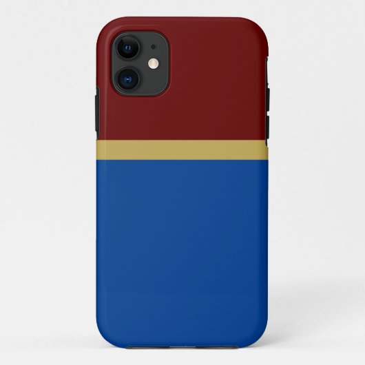 モダンブルゴーニュ赤王室のブルーバンド色ブロック Case-Mate iPhoneケース (裏面)