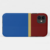 モダンブルゴーニュ赤王室のブルーバンド色ブロック Case-Mate iPhoneケース (裏面(横))