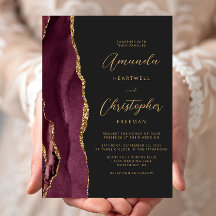 モダンブルゴーニュ金ゴールドアガート石板結婚ズ