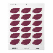 モダンブルゴーニュ金ゴールド絵を描ストローク – 住所 シール (フルシート)