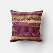 モダンブルゴーニュ、金ゴールドブラシ筆及びモノグラム クッション (裏面)