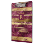 モダンブルゴーニュ、金ゴールドブラシ筆及びモノグラム クリップボード (左)